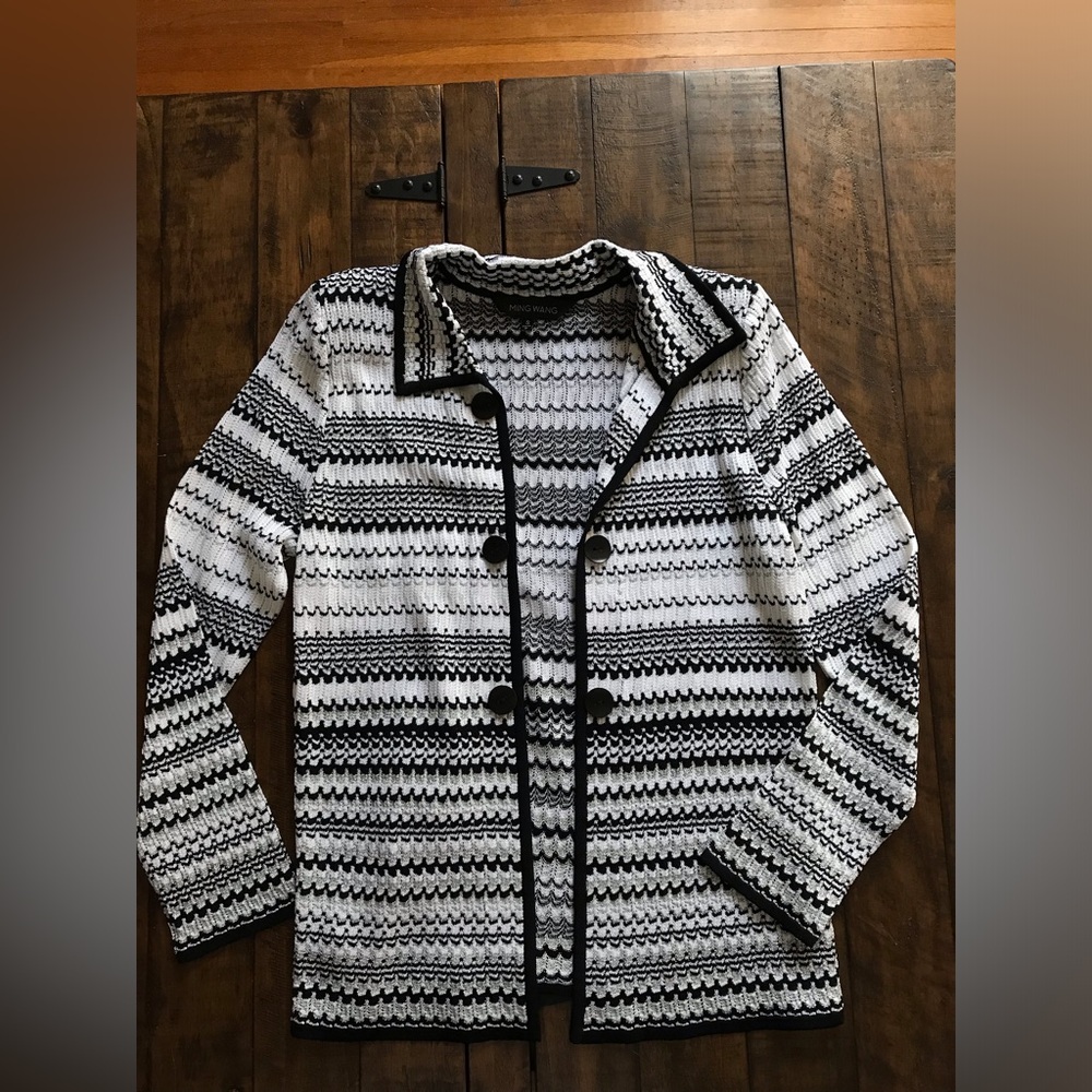 Ming Wang stunning open lightweight cardigan size small NWOT